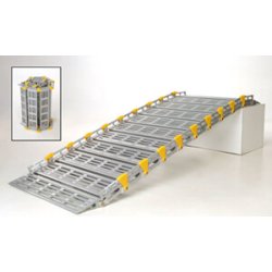 Rampe pour handicapé en aluminium - largeur 910mm - pente de 5% - surface antidérapante