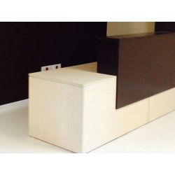 Banque d'accueil professionnel NEW PANO - design modulable avec accessoires personnalisables