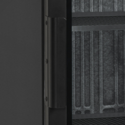 Vitrine réfrigérée noire - SCU1425H - finition élégante, porte vitrée réversible, froid ventilé, LED