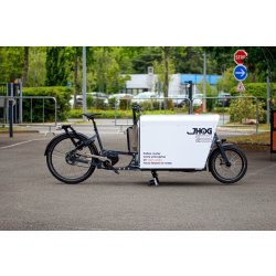 Vélo Cargo utilitaire professionnel avec une charge utile de 100 kg sur la plateforme avant - JHOG-E