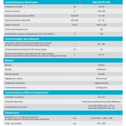 Qas 60/35 vsg générateur à vitesse variable groupe electrogene industriel - atlas copco gontrols - vitesse nominaletr/min950 à 2 550
