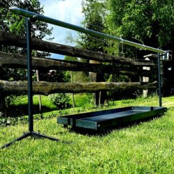 Tournebroche XXL pour méchoui - rôtissoire en acier inoxydable pour porc, agneau, poulet - capacité 40kg - hauteur ajustable