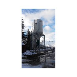 Silo industriel sur portique en acier galvanisé 4 pieds, capacité jusqu'à 200 m3 - ROUSSEAU