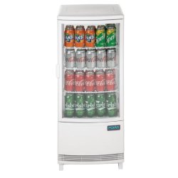 Vitrine réfrigérée portes incurvées série C - 86L blanche - Polar CB507