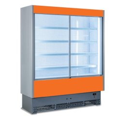 Vitrine Murale Laquée 1350mm P.650  Avec Portes Coulissantes - VULCANO