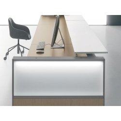 Banque d'accueil d'angle rétro-éclairée LED - DV702 - Conception modulaire avec finitions modernes