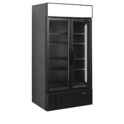 Vitrine réfrigérée noire - 2 portes - Finition contemporaine - FSC1000H BLACK