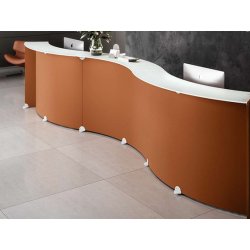 Banque d'accueil modulaire GLASS - Design moderne avec modules personnalisables et finitions variées