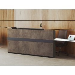 Banque d'accueil fonctionnelle et lumineuse - ATLAS - Design épuré avec éclairage LED et configurations modulables