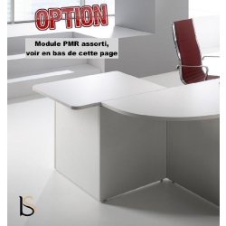 Bureau réception Pano Ofitres avec façade de couleur. - 120, Beige brillant