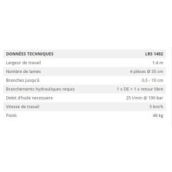 Lrs 1402 - lamier pour micro-tracteur - greentec - faible poids