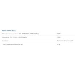 Tracteur agricole puissance maxi 258/351 kw/ch - NEW HOLLAND  T8.350