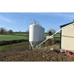 Silo GATINE 320 avec Cône incolore 100% translucide - 25m3 Ø2700
