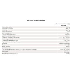 R 50 CSGA - Benne agricole à double essieu - Romsan - Capacité 5000 kg