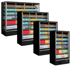 Vitrine réfrigérée pour supermarché Galaxy+ GP20FGD Black L1955mm 43816 TEFCOLD
