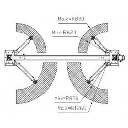 Pont élévateur hydraulique à 2 colonnes 4 t 230 V avec déverrouillage électrique et raccordement supérieur MW Tools HB240MCF
