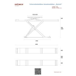 Pont élévateur à ciseaux encastré Idéal pour géométrie & réception véhicules - XX81