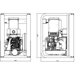 AL 1500-E Groupe électrogène - Inmesol - Puissance de secours 16 kVA - Châssis tubulaire pratique