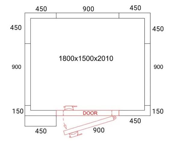 Chambre froide positive 180 x 150 cm avec sol_6