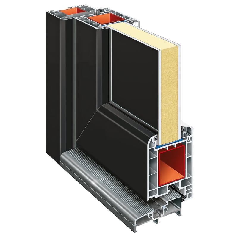 Vidaxl porte d'entrée anthracite 98x200 cm pvc 3157100_6