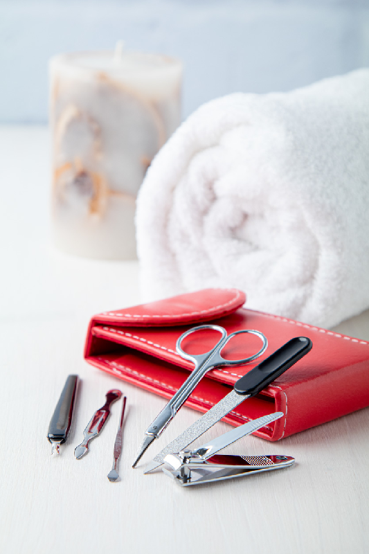 Set manucure - 6 pièces dans boîte - couleur rouge - poids 81,25 g_6