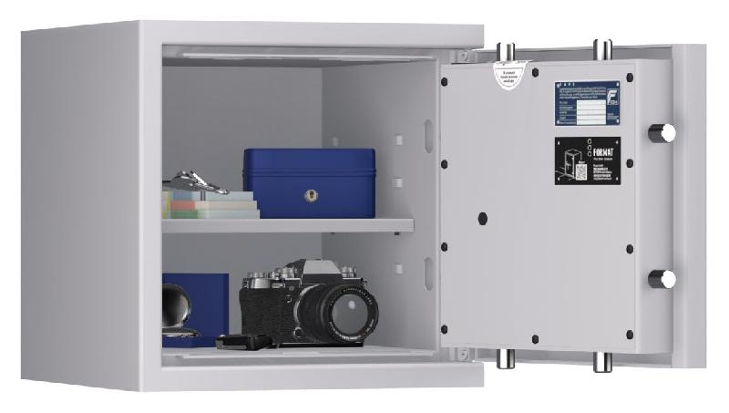 Coffre-fort FORMAT Lyra 2 Classe I - Anti-effraction certifié EN 1143-1 - Serrure électronique KABA Combi B 90 / Gris clair RAL 7035_6