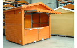Chalet en bois pliable de 3 mètres de façade pour marchés de Noël  ou galeries marchandes_6