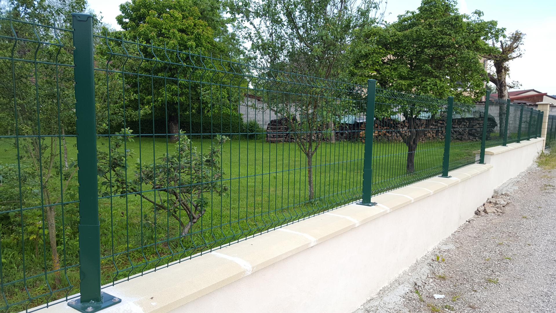 Clôtures grillagées - panneaux vert RAL 6005 - Panneaux Soudés Plastifiés sur fils Galvanisés_6