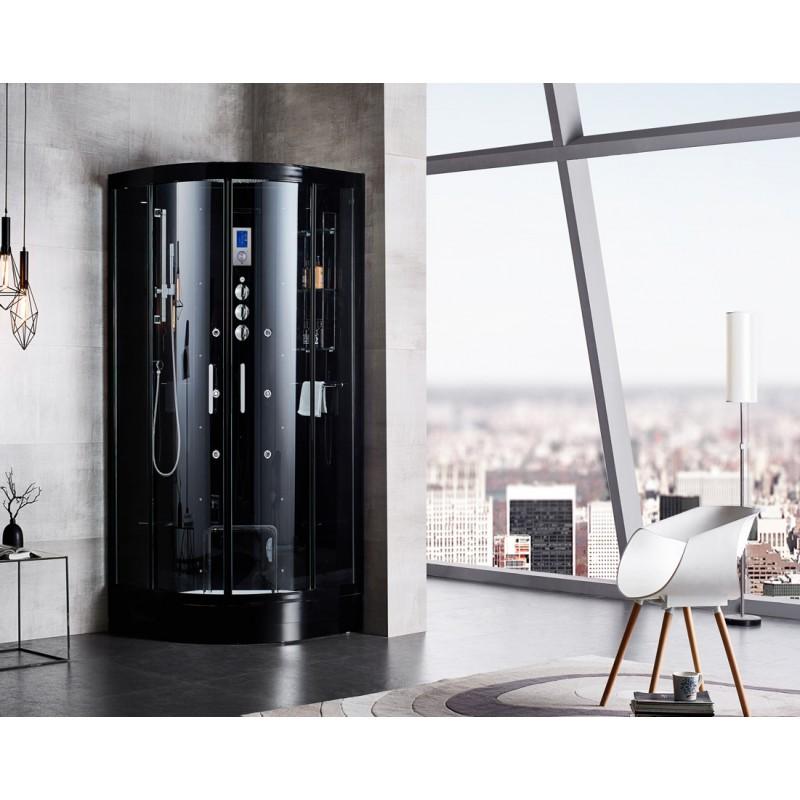 CABINE DOUCHE HAMMAM ARCHIPEL® QDR 80C BLACK_6