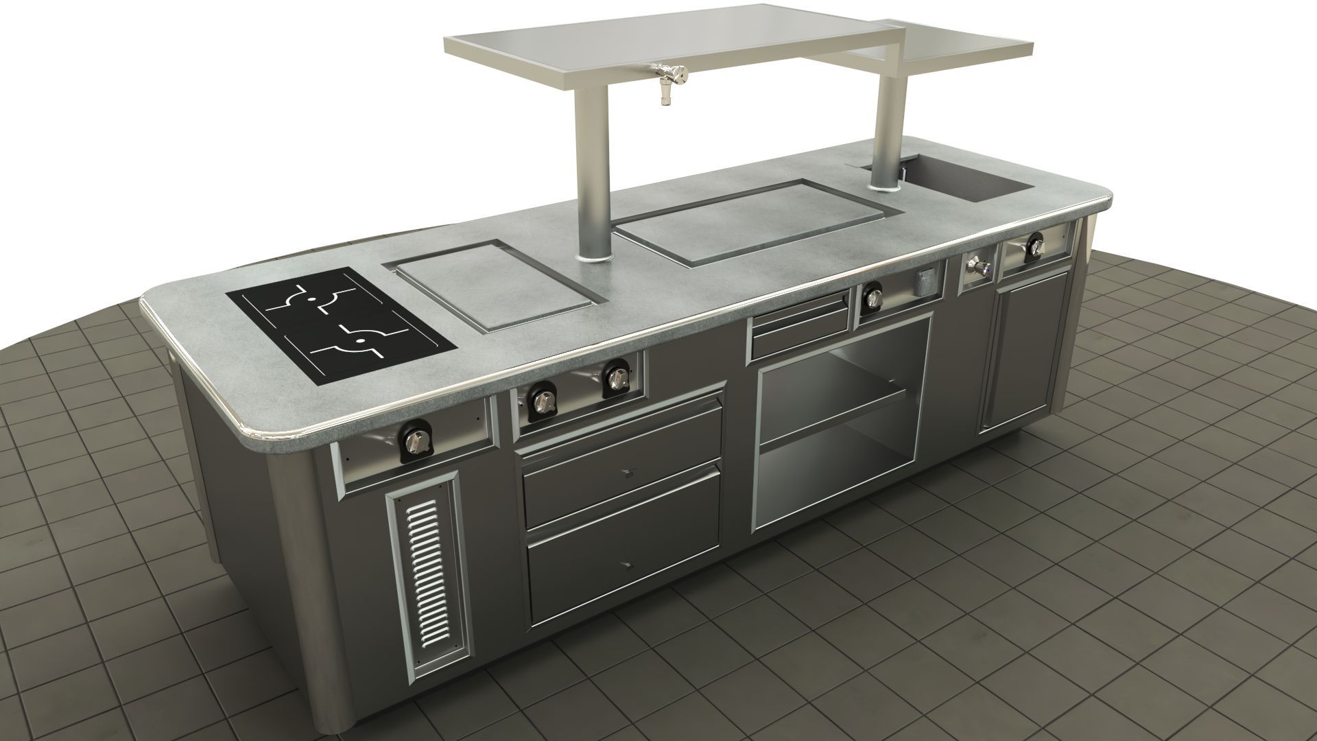 Fourneau professionnel sur mesure 100% électrique - éléments de cuisson et finitions personnalisables_6