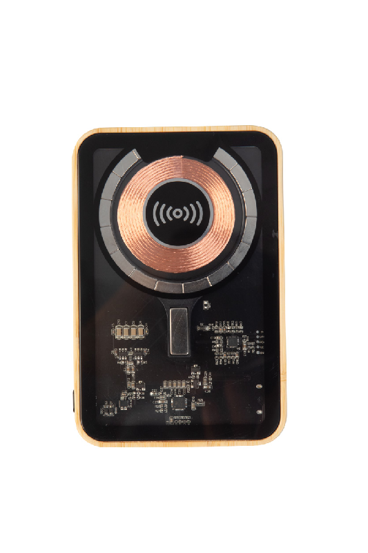 Power bank transparent en bambou - chargeur rapide sans fil 10W - batterie 5000mAh_6