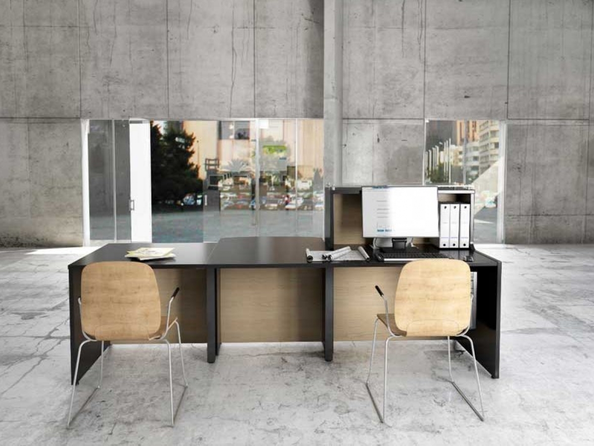 Banque d'accueil classique et fonctionnelle WELLO - Modules personnalisables et finitions modernes_6