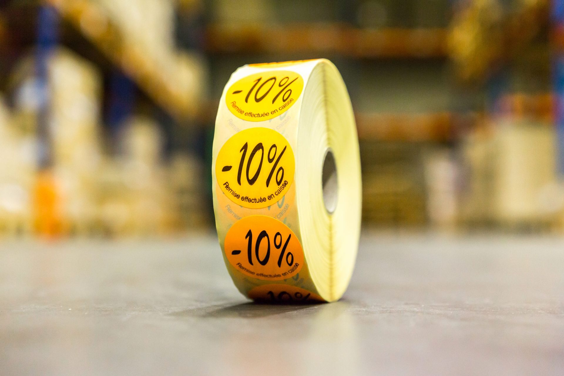 Étiquette adhésive en bobine - contact alimentaire - personnalisée - SACPO_6