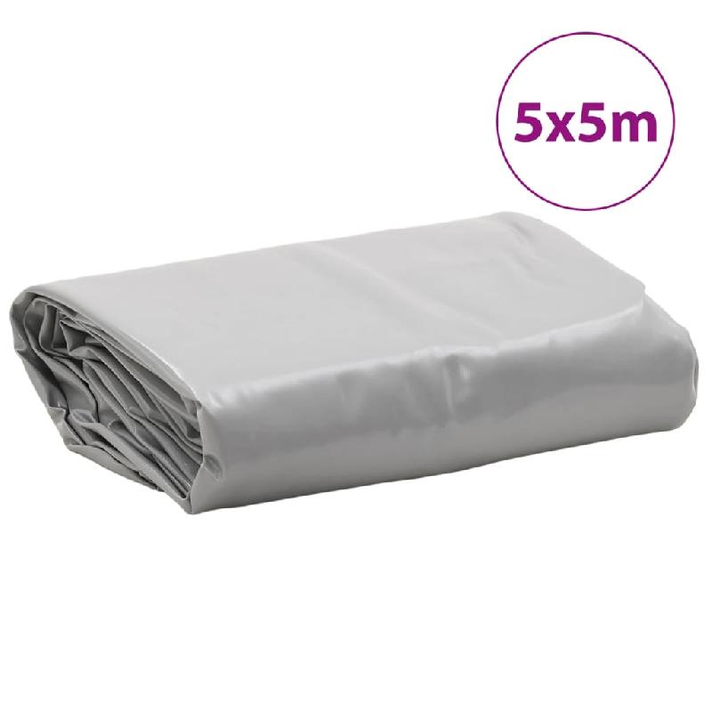 Vidaxl bâche gris 5x5 m 650 g/m² 156046_6