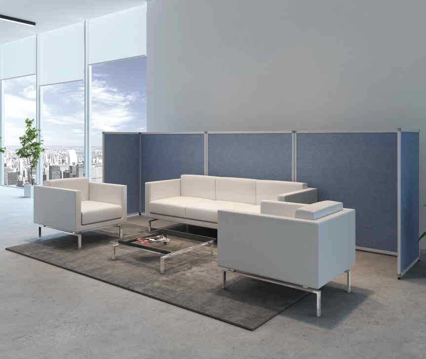 Cloison acoustique REY - mélamine, tissu ou acoustique - 9 coloris mélamine et 19 coloris tissu_6