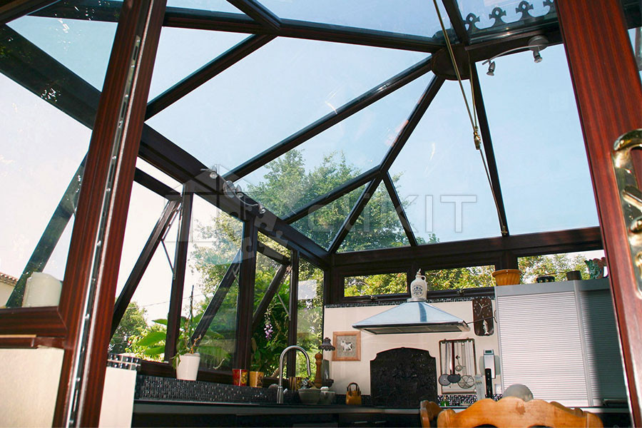 Véranda sur mesure BRIGHTON V4 - Version Vitrage sans Imposte_6