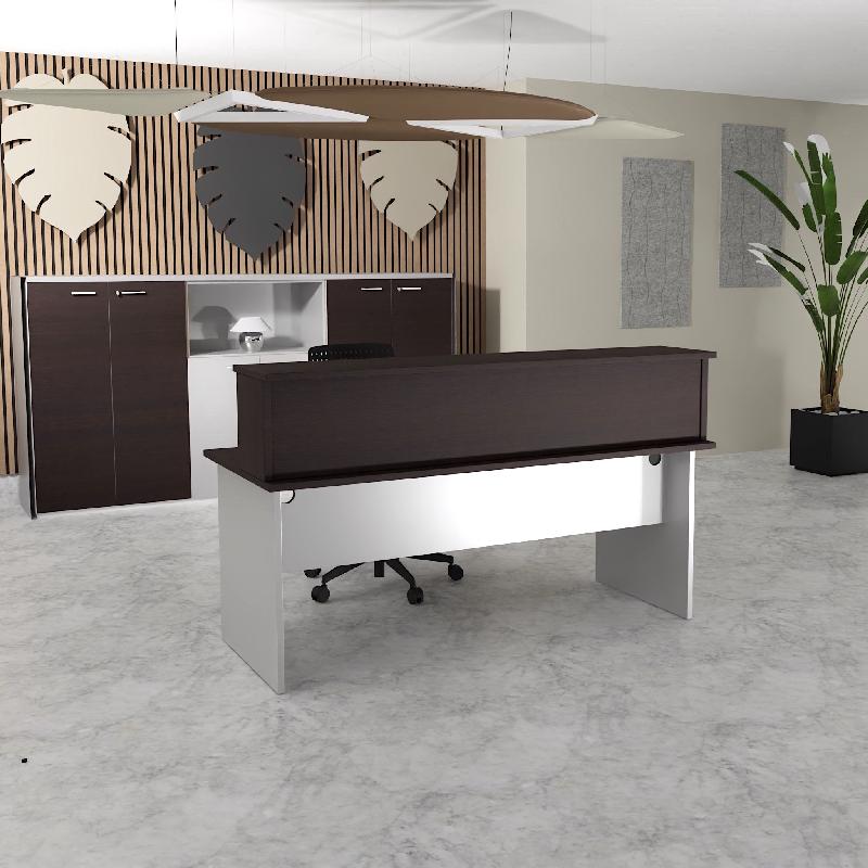 Bureau d'accueil Tono - Mobel Linea. - 120, Alu, Wenge_0