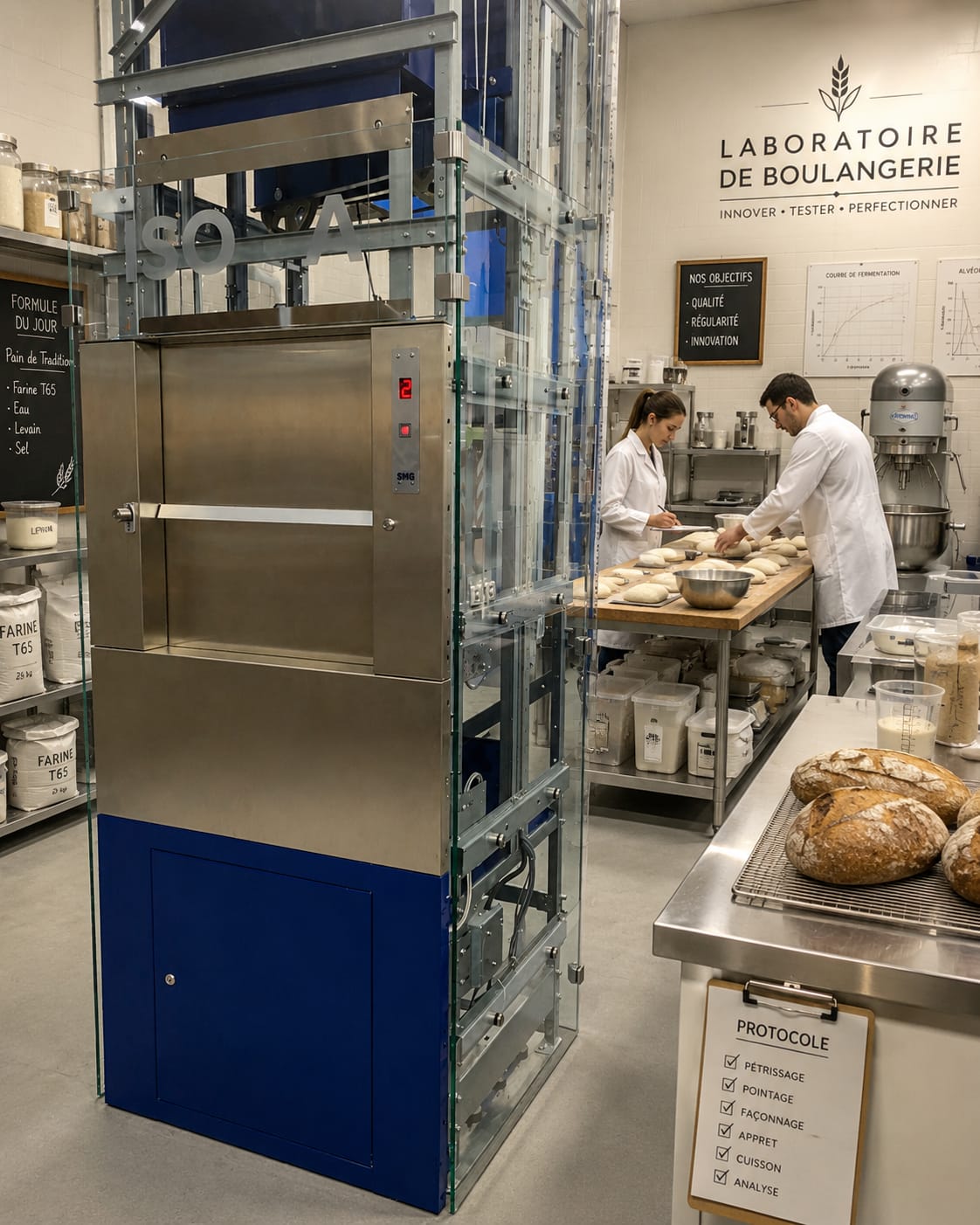 Monte-charge pour boulangerie, pâtisserie_6