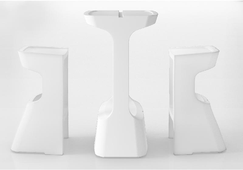 Table mange-debout intérieur/extérieur Karla - Sokoa - Anthracite, Avec plateau verre_6