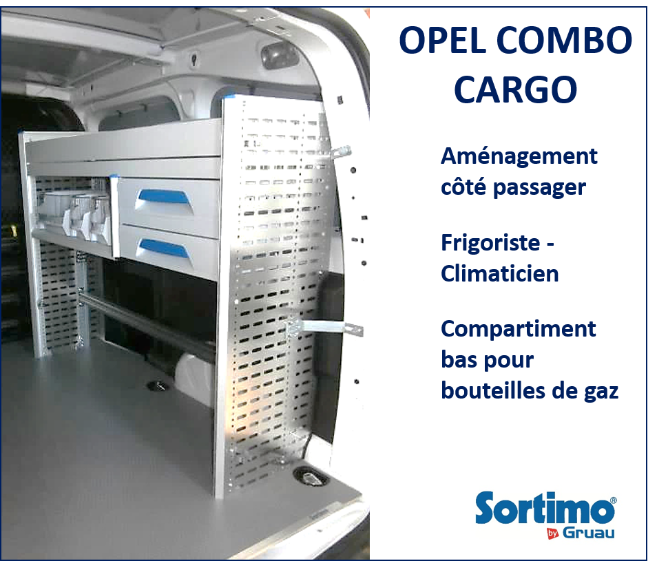 Aménagement robuste et léger pour Opel Combo Cargo