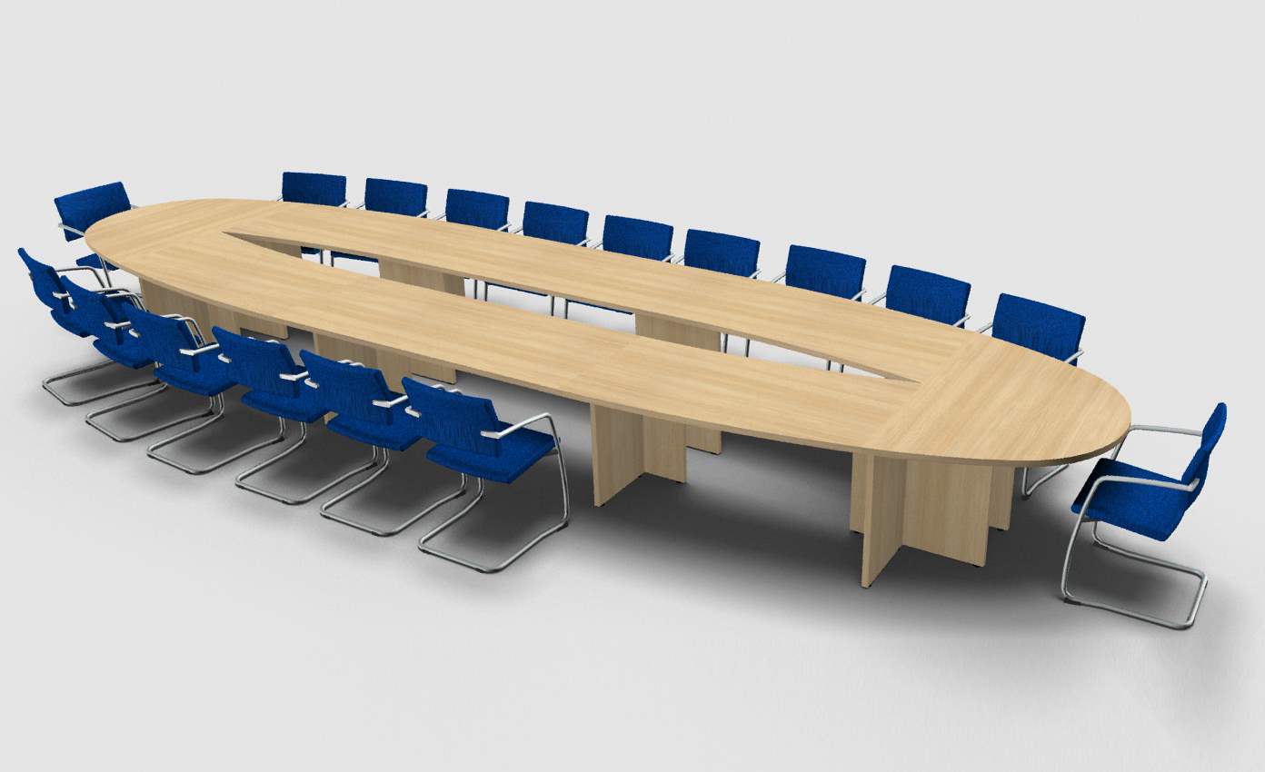 Table de réunion modulaire Meeting-Pro - finition haut de gamme - pieds et plateaux personnalisables_6