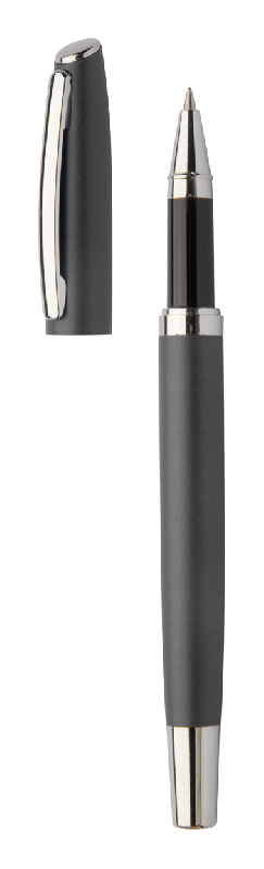 Parure stylo métal - Stylo roller et stylo bille en aluminium recyclé - Boîte cadeau en papier noir_6