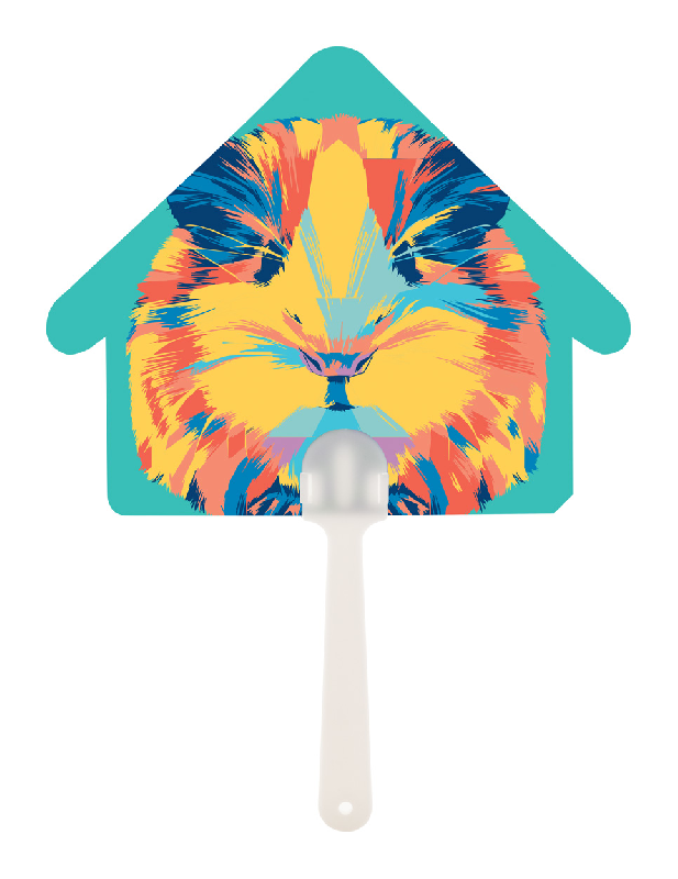 Éventail sur-mesure avec poignée en plastique et papier stratifié - Impression logo - Quantité minimale 100 pcs_6