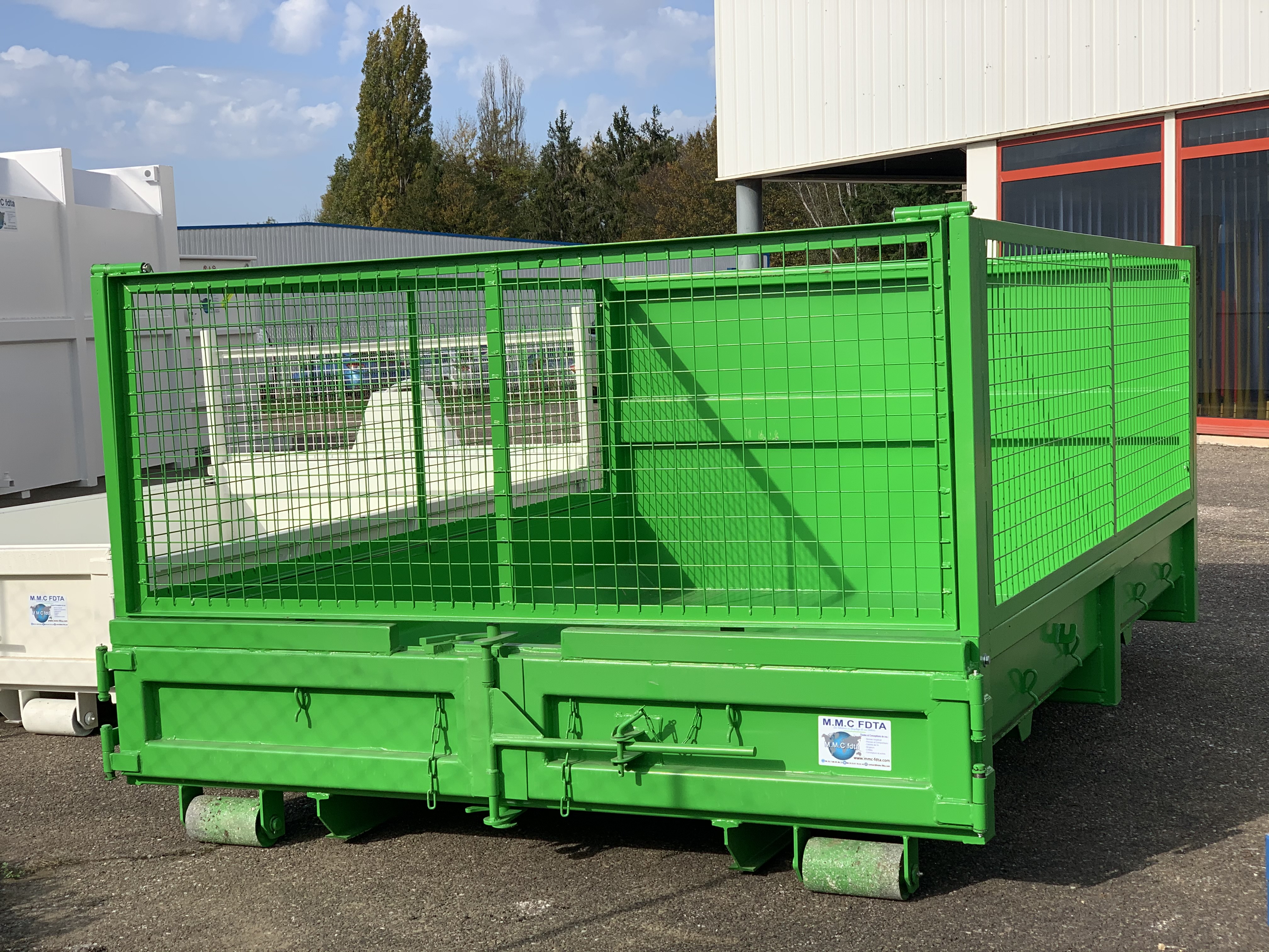 Benne ampliroll 3,5t rehausses grillagées amovibles 7,4m3  - modèle J 3.2_6