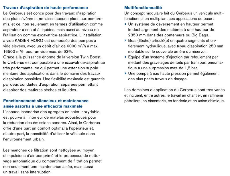 Camion aspirateur avec pompe à eau haute pression pour rinçage