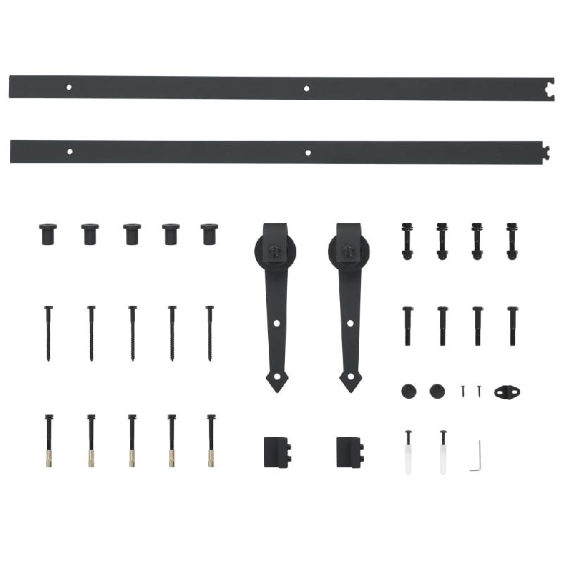 Vidaxl porte coulissante avec kit de quincaillerie 80x210cm pin massif 3057485_6