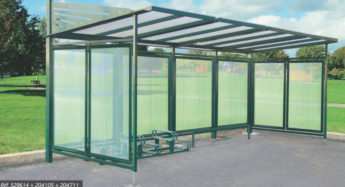 Abri vélo convivial et moderne avec porte-à-faux - Dimensions 2700x2097x2323 mm - Structure acier galvanisé_6