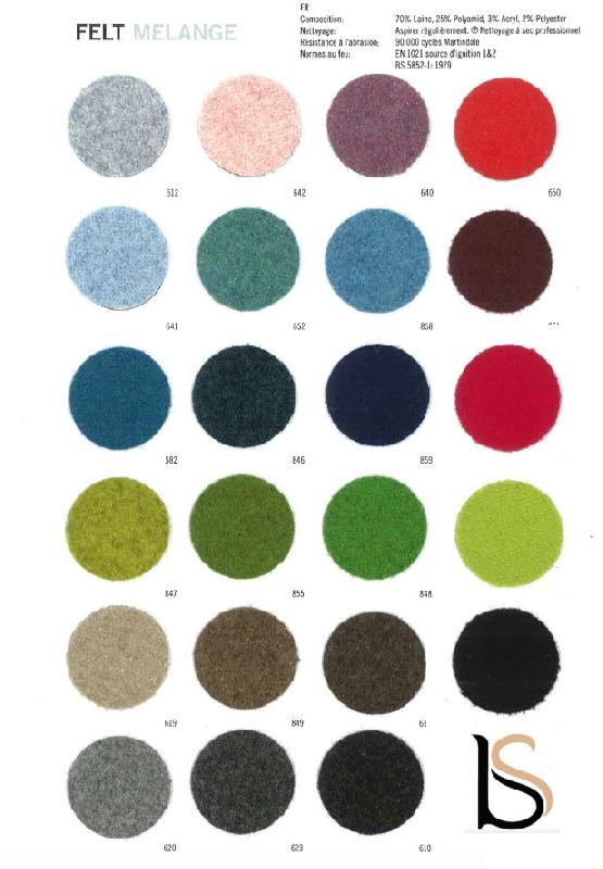 Canapé d'accueil 2 places Basel - Softline - Felt Beige 619_6