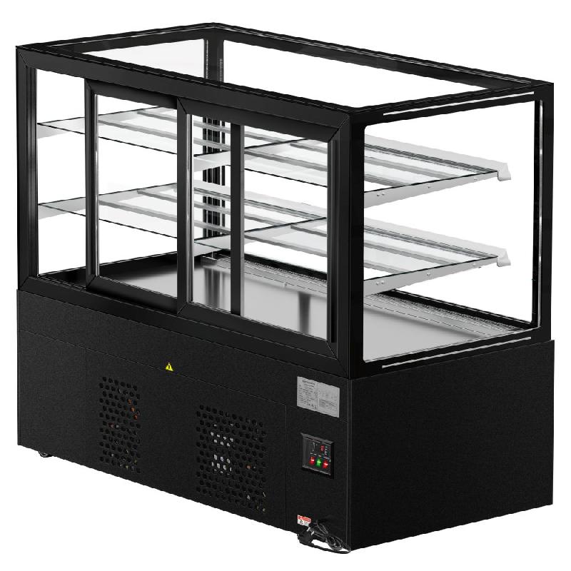 Vitrine réfrigérée pour pâtisserie MADRID - 1500 mm - 2 étagères - Noir_6