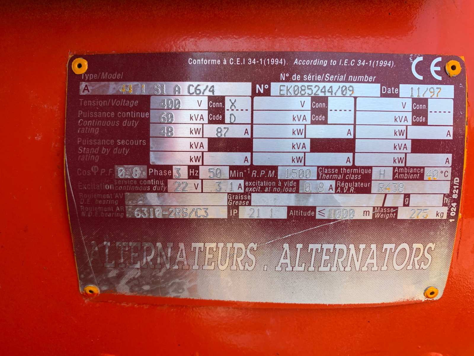Groupe électrogène d'occasion - RENAULT - 60 KVA_6